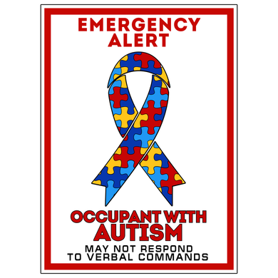 Occupant With Autism Sticker