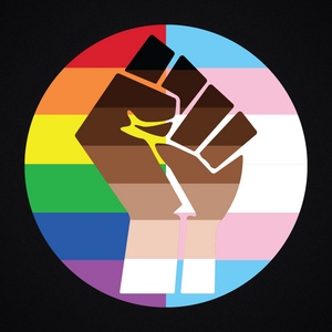 5" LGBTQ+/BLM Flag Circle Sticker