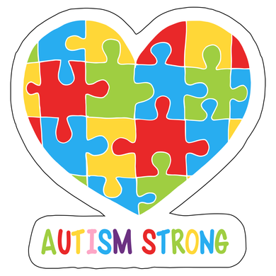 Autism Strong Heart Sticker
